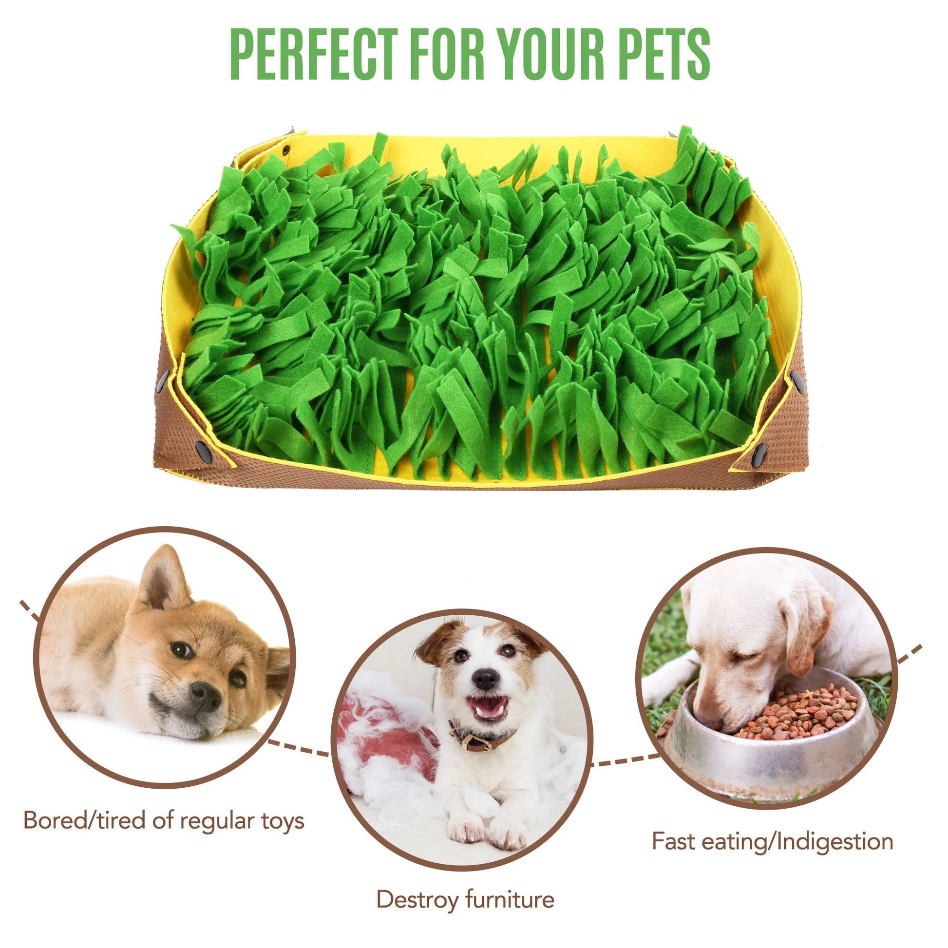 Snuffle Mat for Dogs, Dog Nosework Feeding Mat, Washable